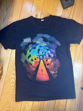 MUSE ‘The Resistance Tour’ 2010 Tour Shirt With Tour Dates - Navy Small